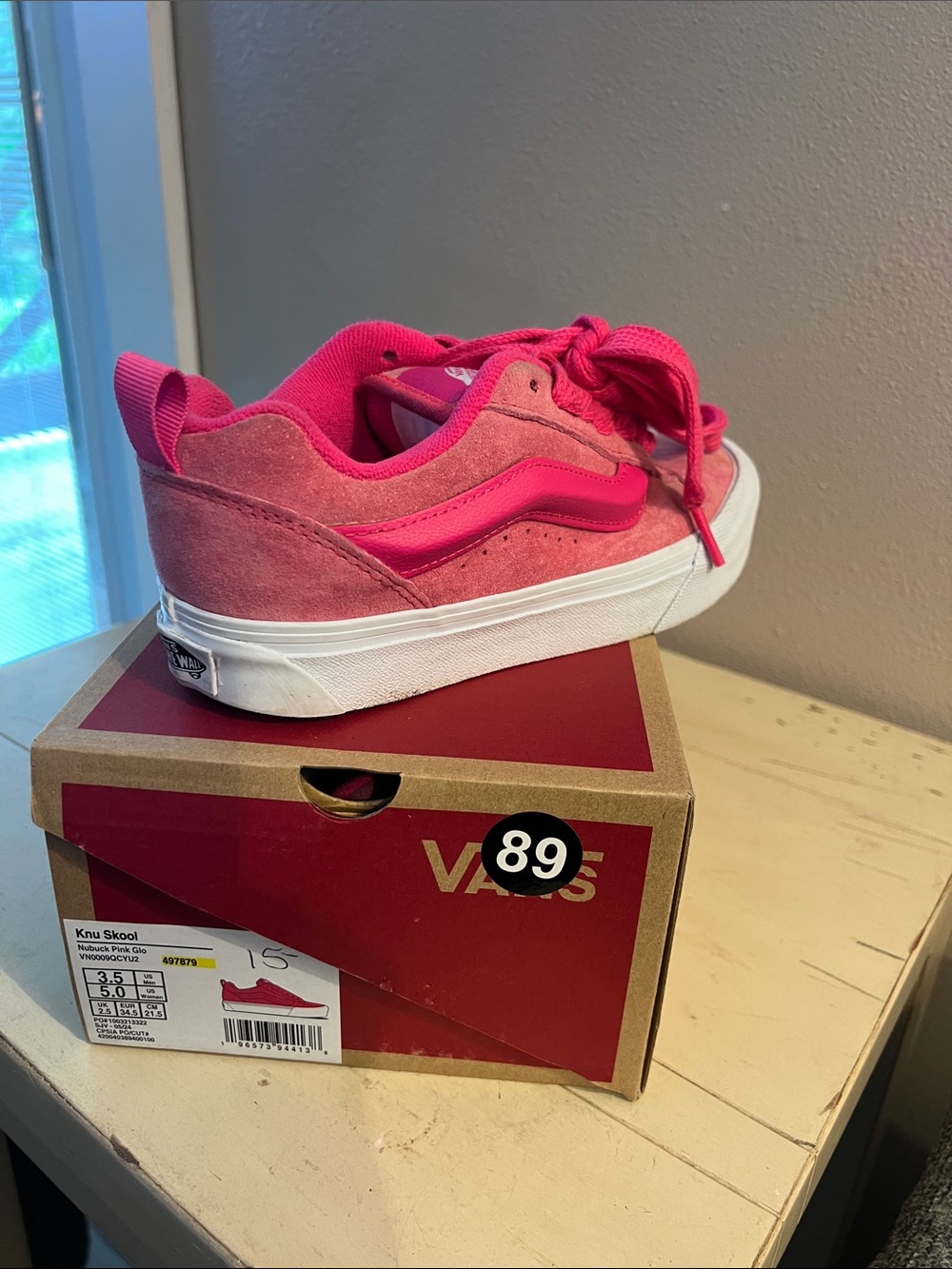 Vans Kids Hot Pink Suede Low Top Sneakers